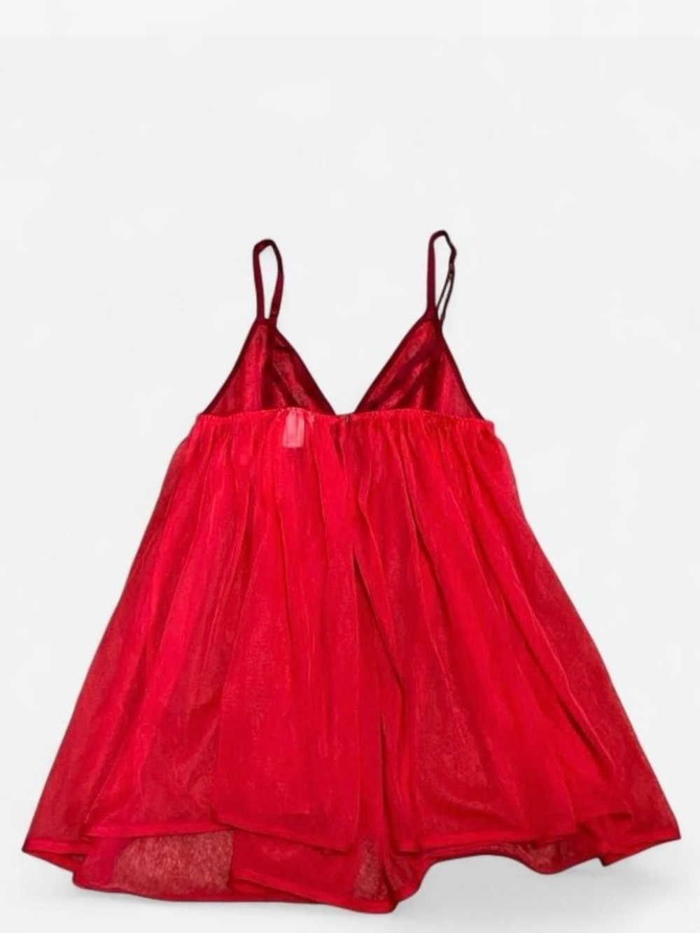 Victoria's Secret Y2K Sheer Mesh & Lace Babydoll Chemise Red Size S - Picture 2 of 7